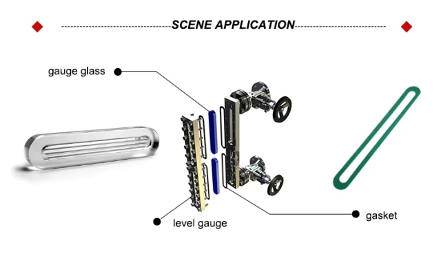 Tempered Liquid Clear Plate Sight Glass Level Gauge